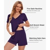 GYS Bamboo Viscose Pajamas for Women Cooling Sleepwear(B- Purple)