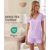 GYS Bamboo Viscose Pajamas for Women Cooling Sleepwear(B- Taro)