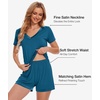 GYS Bamboo Viscose Pajamas for Women Cooling Sleepwear(B- Teal Blue)