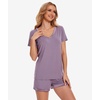 GYS Bamboo Viscose Pajamas for Women Cooling Sleepwear(B- Violet)