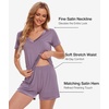 GYS Bamboo Viscose Pajamas for Women Cooling Sleepwear(B- Violet)