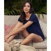 GYS Bamboo Viscose Pajamas for Women Cooling Sleepwear(Navy Blue)