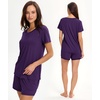 GYS Bamboo Viscose Pajamas for Women Cooling Sleepwear(Purple)