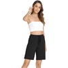 GYS Women’s Bamboo Viscose Bermuda Pajama Shorts, Cooling with Pockets(Black)