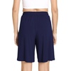 GYS Women’s Bamboo Viscose Bermuda Pajama Shorts, Cooling with Pockets(Navy)