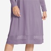 GYS Women’s Bamboo Viscose Lace Spliced Long Sleeve Nightgown(Violet)