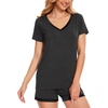 GYS Bamboo Viscose Pajamas for Women Cooling Sleepwear(B- Charcoal)