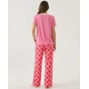 GYS Bamboo Viscose Pajamas for Women Cooling Sleepwear for Hot Flashes(Pink Heart)