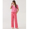 GYS Bamboo Viscose Pajamas for Women Cooling Sleepwear for Hot Flashes(Pink Heart)