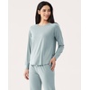 GYS Premium Women’s Bamboo Viscose Jogger Pajama Set, LT Greyish Green, M