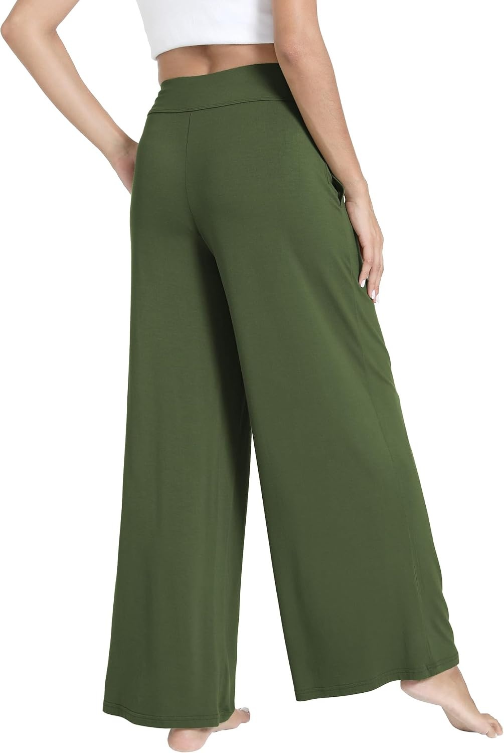 image:imageGYS Bamboo Viscose Pajama Pants for WomenArmy Green