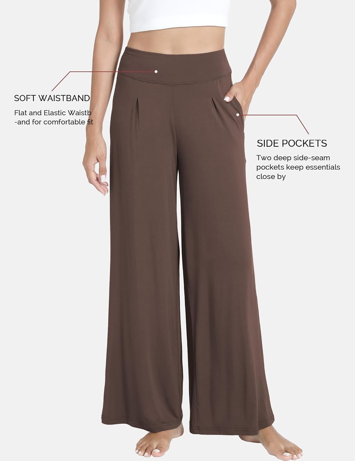 image:imageGYS Bamboo Viscose Pajama Pants for WomenBrown