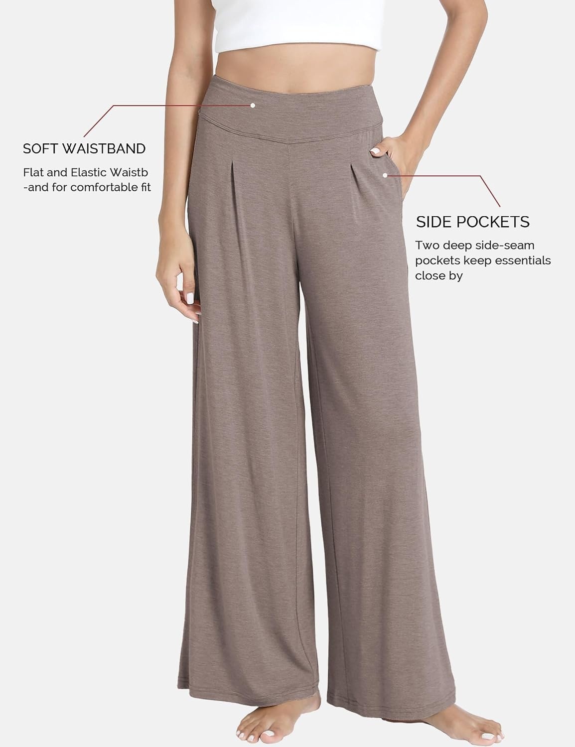 image:imageGYS Bamboo Viscose Pajama Pants for WomenCamel
