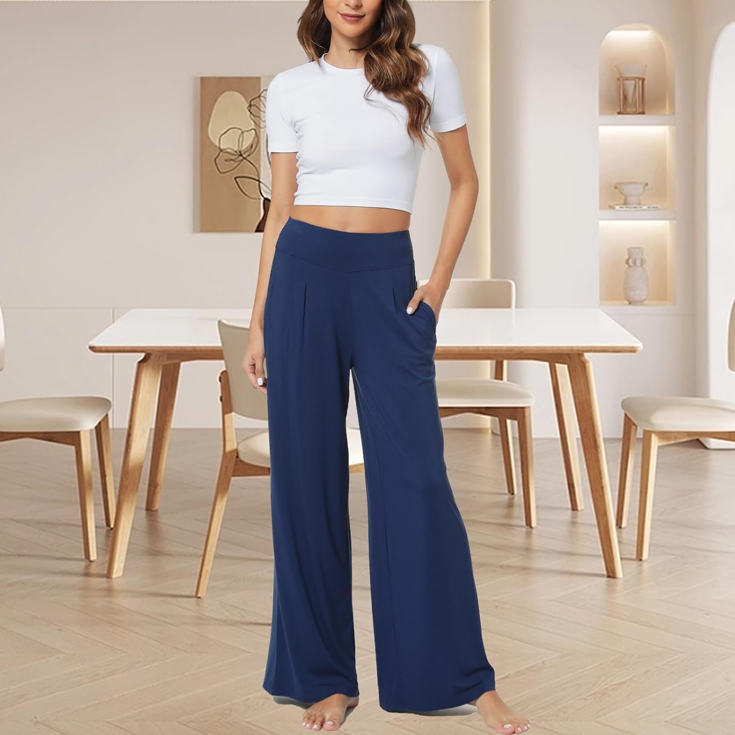 image:imageGYS Bamboo Viscose Pajama Pants for WomenNavy