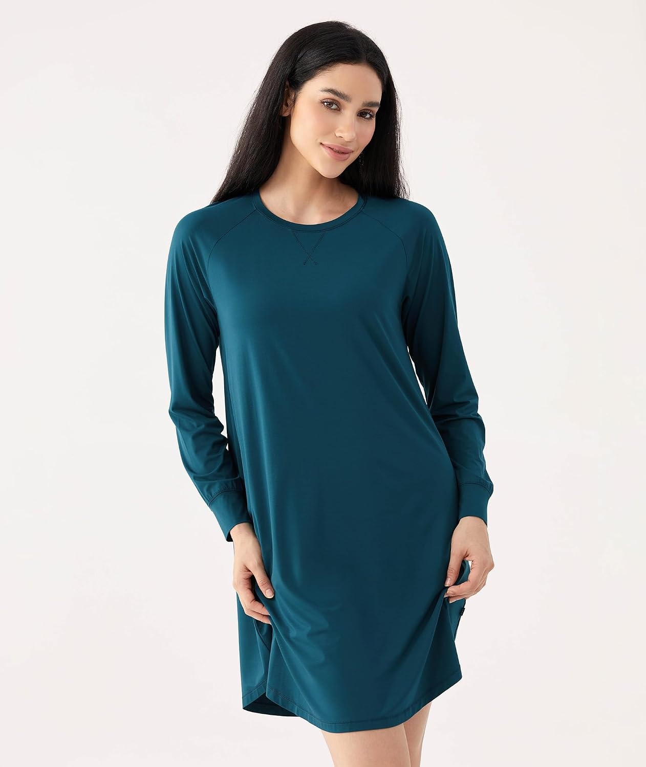 image:imageGYS Bamboo Viscose Womens Lightweight Nightgown Ink Blue Large