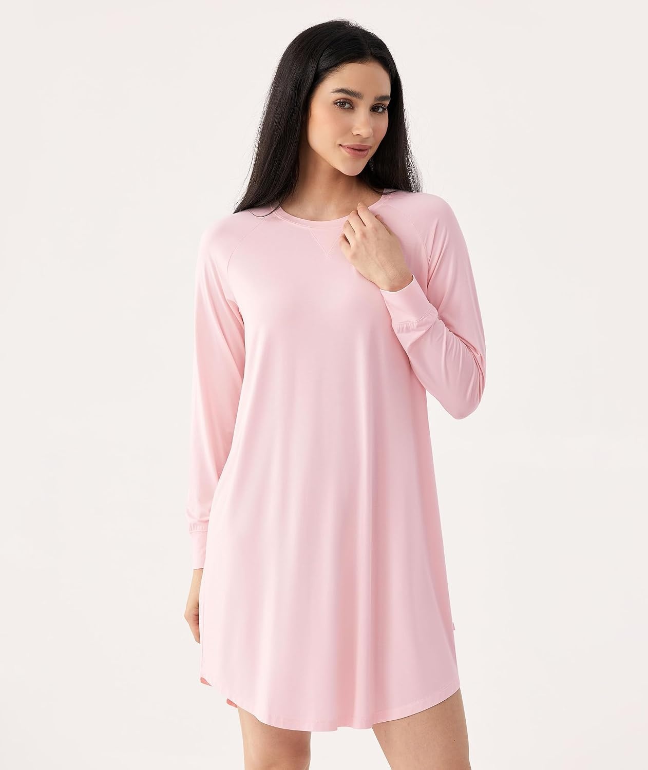 image:imageGYS Bamboo Viscose Womens Lightweight Nightgown Pink Small