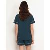 GYS Bamboo Viscose Button Down Pajamas for Women Cooling Pjs Shorts Set(Ink Blue)