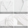 GYS Bamboo Viscose Button Down Pajamas for Women Cooling Pjs Shorts Set(White)