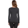 GYS Bamboo Viscose Long Sleeve Pajama Tops for Women V Neck Slim Fit Shirts(Black Melange)