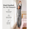 GYS Bamboo Viscose Pajamas for Women, Long Sleeve Button Down Sleep Set(Heather Grey)