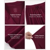 GYS Bamboo Viscose Pajamas for Women, Long Sleeve Button Down Sleep Set(Wine)