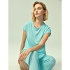 GYS Bamboo Viscose Pajamas for Women Short Sleeve Sleepwear(Aqua)