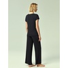 GYS Bamboo Viscose Pajamas for Women Short Sleeve Sleepwear(Black)