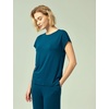 GYS Bamboo Viscose Pajamas for Women Short Sleeve Sleepwear(Lyons Blue)