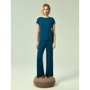 GYS Bamboo Viscose Pajamas for Women Short Sleeve Sleepwear(Lyons Blue)