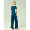 GYS Bamboo Viscose Pajamas for Women Short Sleeve Sleepwear(Lyons Blue)