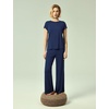 GYS Bamboo Viscose Pajamas for Women Short Sleeve Sleepwear(Navy)