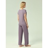 GYS Bamboo Viscose Pajamas for Women Short Sleeve Sleepwear(Violet)