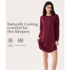 GYS Bamboo Viscose Women’s Lightweight Nightgown, Wine Red, Medium