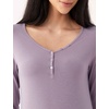 GYS Premium Bamboo Viscose Long Sleeve Nightgowns for Women, Violet, S
