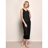 GYS Women’s Bamboo Viscose Tank & Capris Pajama Set(Black)