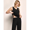 GYS Women’s Bamboo Viscose Tank & Capris Pajama Set(Black)
