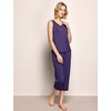 GYS Women’s Bamboo Viscose Tank & Capris Pajama Set(Deep Purple)