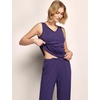 GYS Women’s Bamboo Viscose Tank & Capris Pajama Set(Deep Purple)