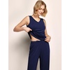 GYS Women’s Bamboo Viscose Tank & Capris Pajama Set(Navy)