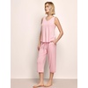 GYS Women’s Bamboo Viscose Tank & Capris Pajama Set(Pink)