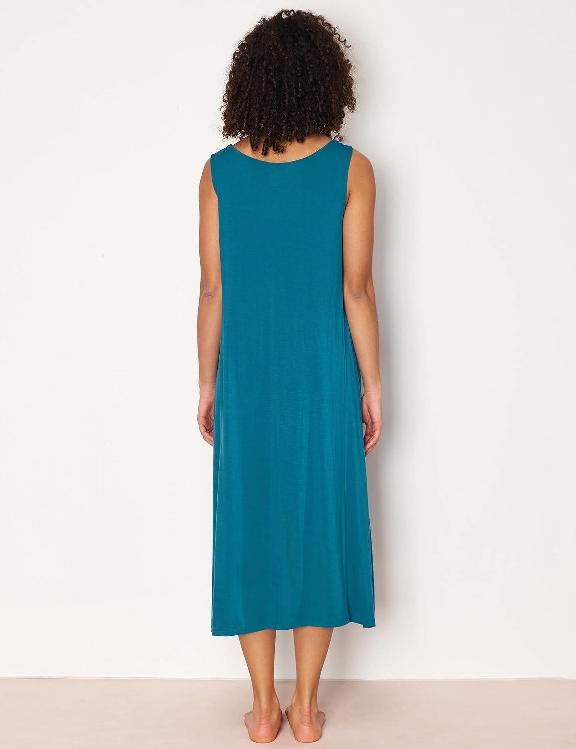 image:imageGYS Sleeveless Nightgowns for Women Bamboo Viscose Night Shirt with PocketsTeal Blue