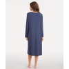 GYS Bamboo Viscose Long Sleeve Nightgowns for Women Silky Soft Sleep Shirt(Blue Ice)