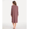 GYS Bamboo Viscose Long Sleeve Nightgowns for Women Silky Soft Sleep Shirt(Mauve)