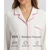 GYS Bamboo Viscose Nightgowns for Women, Long Sleeve Soft Sleepdress(White)