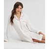 GYS Bamboo Viscose Nightgowns for Women, Long Sleeve Soft Sleepdress(White)