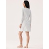GYS Premium Bamboo Viscose Long Sleeve Nightgowns for Women(White)