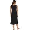 GYS Sleeveless Nightgowns for Women Bamboo Viscose Night Shirt with Pockets(Black)