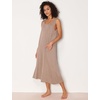 GYS Sleeveless Nightgowns for Women Bamboo Viscose Night Shirt with Pockets(Camel)