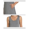 GYS Sleeveless Nightgowns for Women Bamboo Viscose Night Shirt with Pockets(Heather Grey)