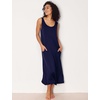 GYS Sleeveless Nightgowns for Women Bamboo Viscose Night Shirt with Pockets(Navy)